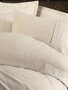 L'essentiel linge de maison Forbes Juego de funda de edredón doble Crema